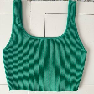 Aritzia Babaton Green size small crop top